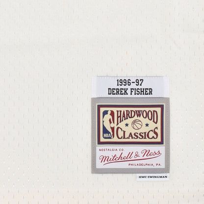 Mitchell & Ness Men's Cream Team Color Swingman Jersey Lakers 1996 Derek Fisher Jerseys