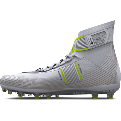 Under Armour Mens Highlight MC Football Cleat - White/Metallic Silver/Metallic Silver