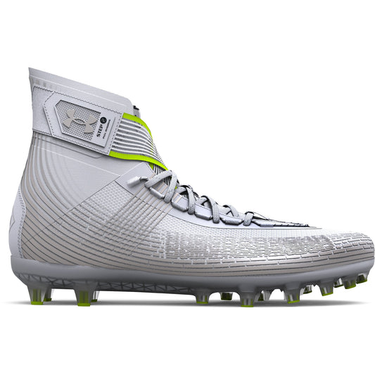 Under Armour Mens Highlight MC Football Cleat - White/Metallic Silver/Metallic Silver