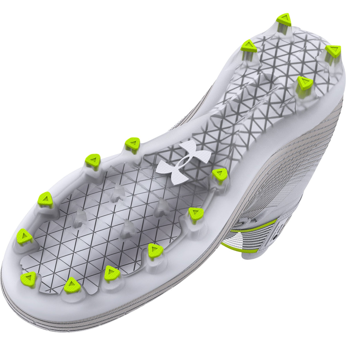 Under Armour Mens Highlight MC Football Cleat - White/Metallic Silver/Metallic Silver