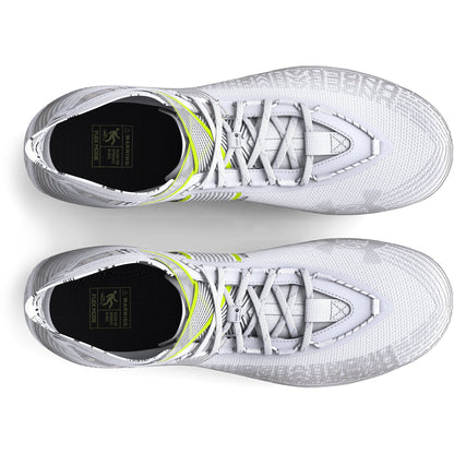 Under Armour Mens Highlight MC Football Cleat - White/Metallic Silver/Metallic Silver
