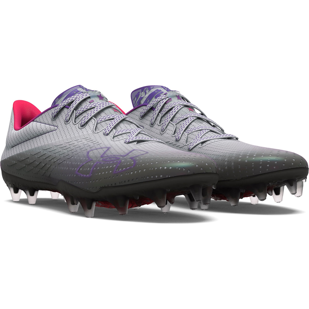 Under Armour Womens Blur Smoke MC Football Cleats - Grey Black