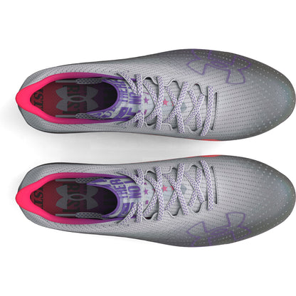 Under Armour Womens Blur Smoke MC Football Cleats - Grey Black