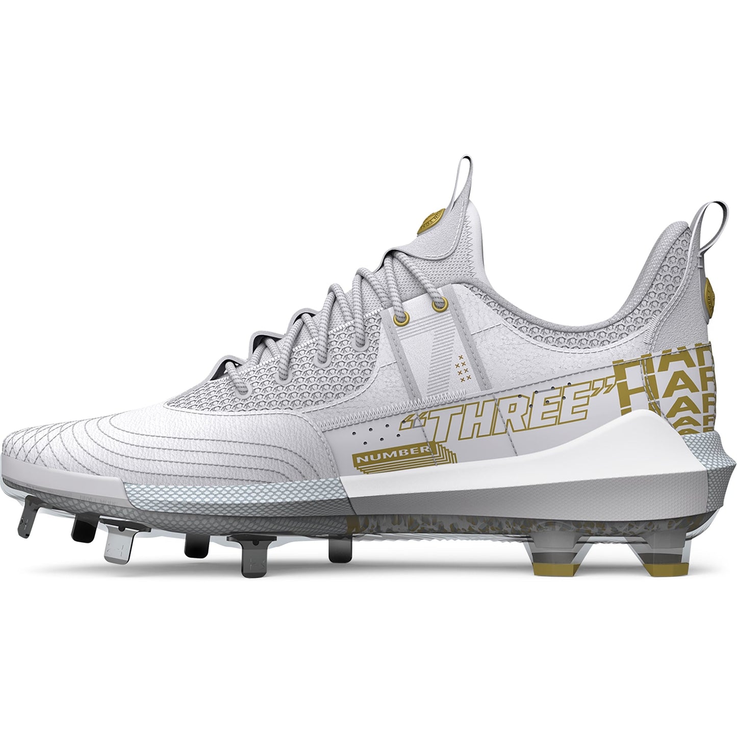 Under Armour Mens Harper 7 Low ST - White Metallic Gold