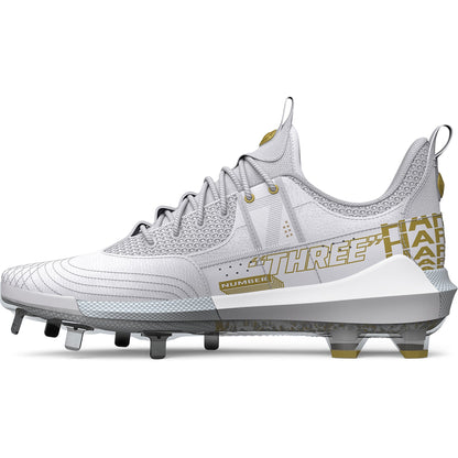 Under Armour Mens Harper 7 Low ST - White Metallic Gold