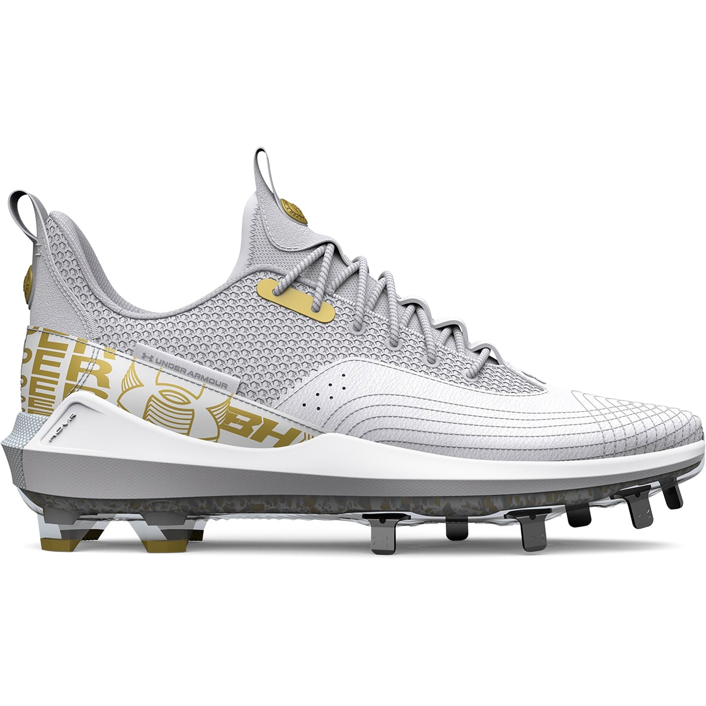 Under Armour Mens Harper 7 Low ST - White Metallic Gold