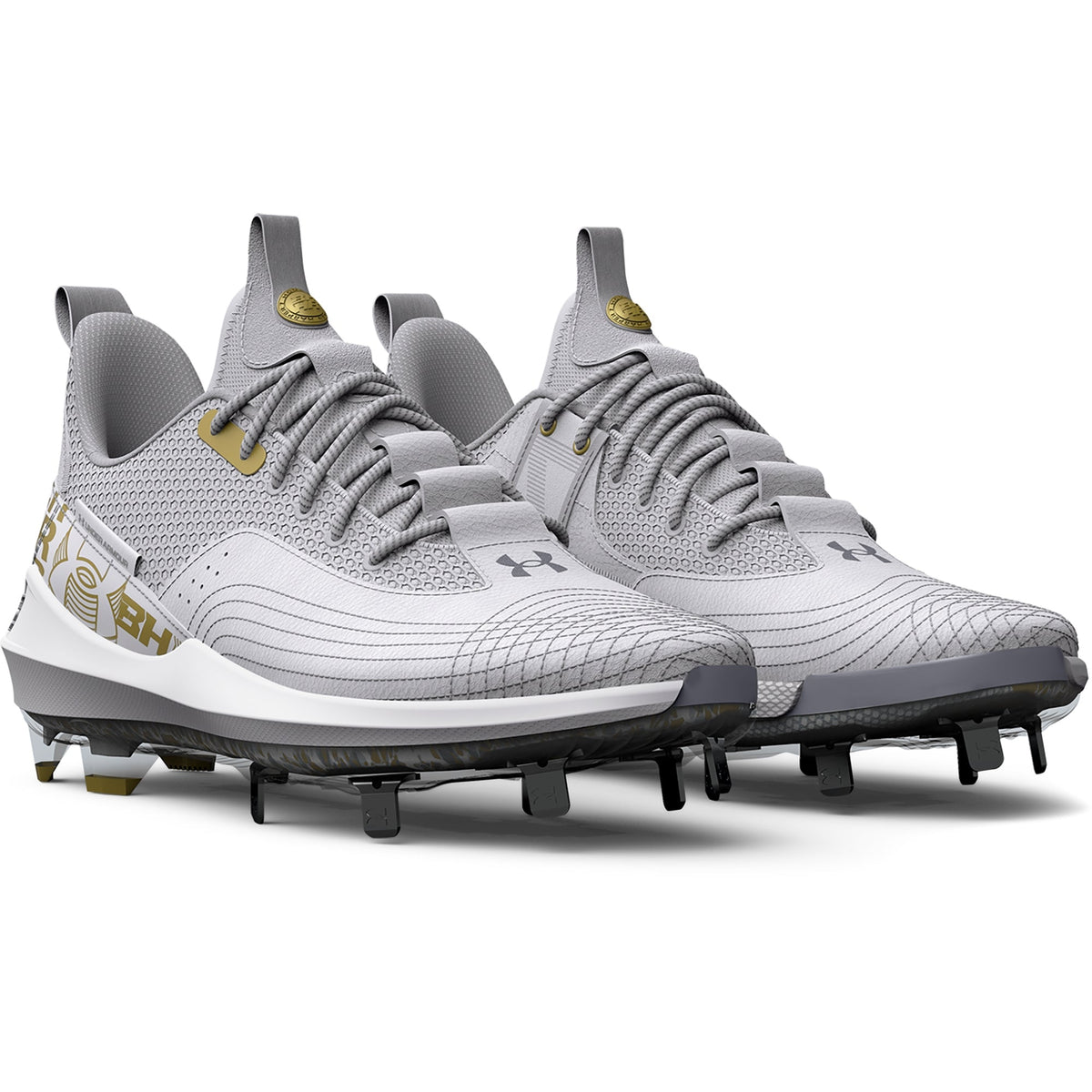 Under Armour Mens Harper 7 Low ST - White Metallic Gold