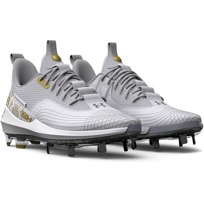 Under Armour Mens Harper 7 Low ST - White Metallic Gold