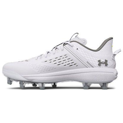 Under Armour Mens Yard Low MT TPU - White/White/Metallic Silver