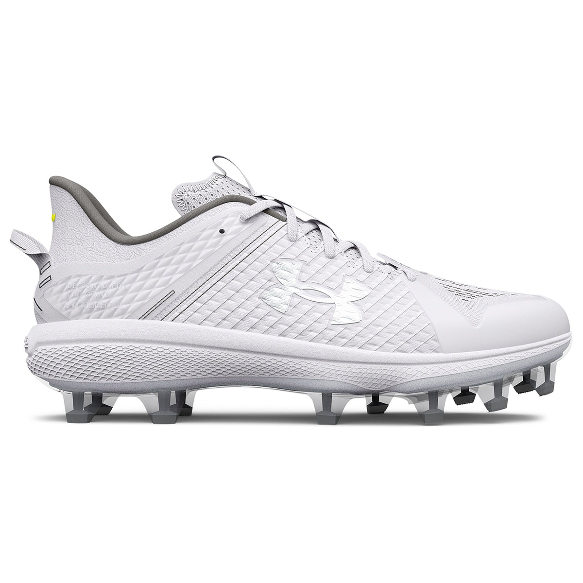 Under Armour Mens Yard Low MT TPU - White/White/Metallic Silver