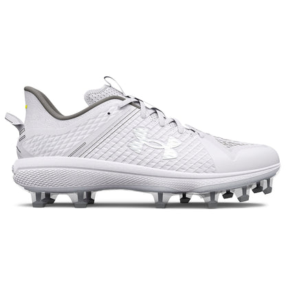 Under Armour Mens Yard Low MT TPU - White/White/Metallic Silver