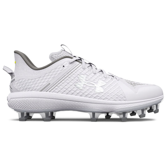 Under Armour Mens Yard Low MT TPU - White/White/Metallic Silver
