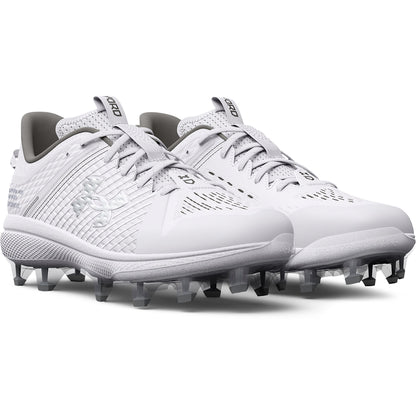 Under Armour Mens Yard Low MT TPU - White/White/Metallic Silver