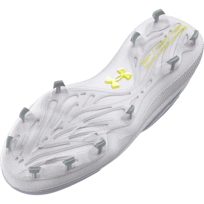 Under Armour Mens Yard Low MT TPU - White/White/Metallic Silver