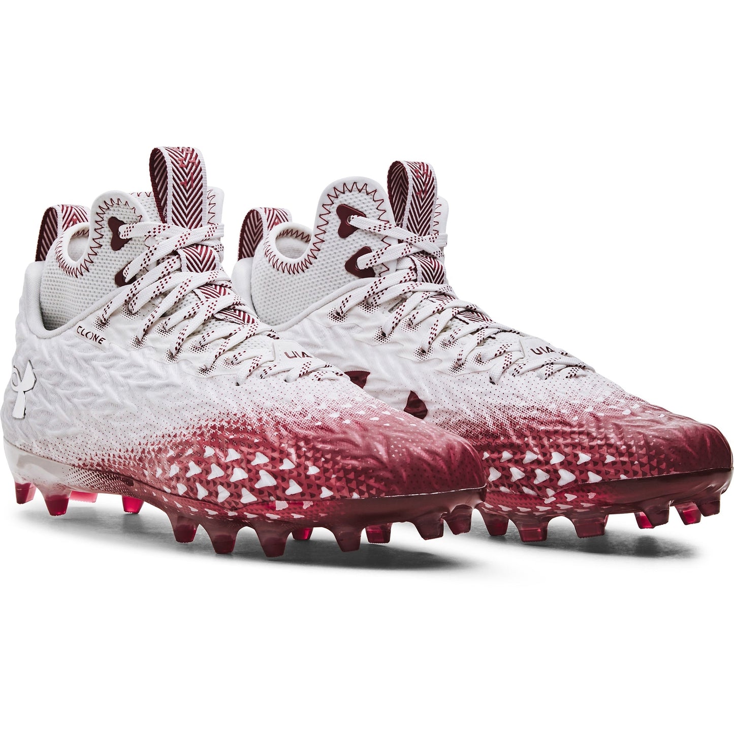 Under Armour Mens Spotlight Clone 3.0 MC - White/Cardinal