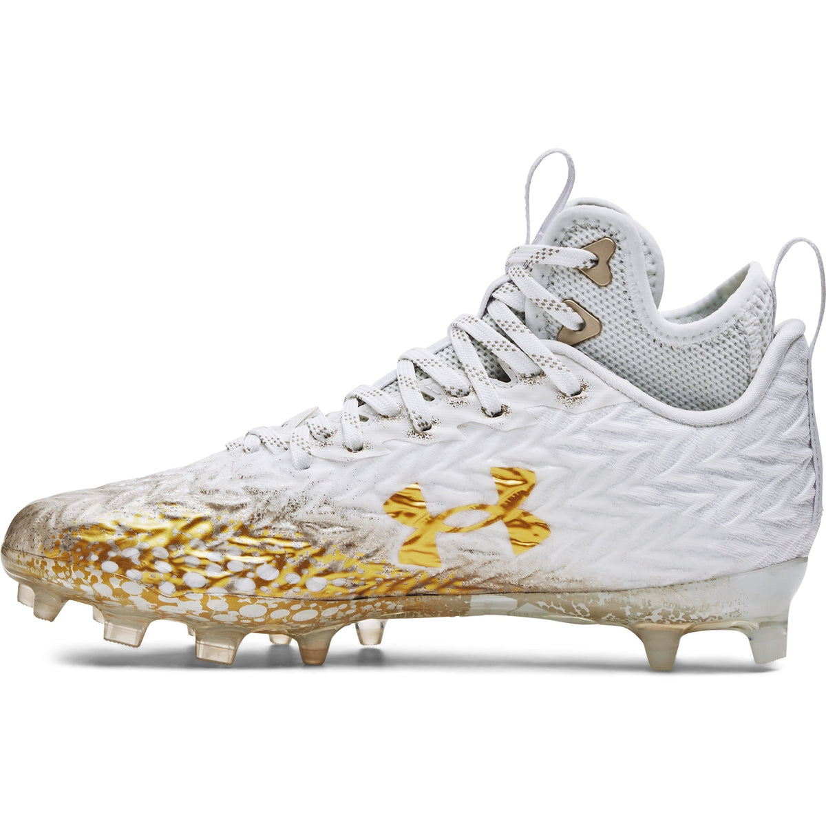 Under Armour Womens Spotlight Clone MC - White Metallic Faded Gold