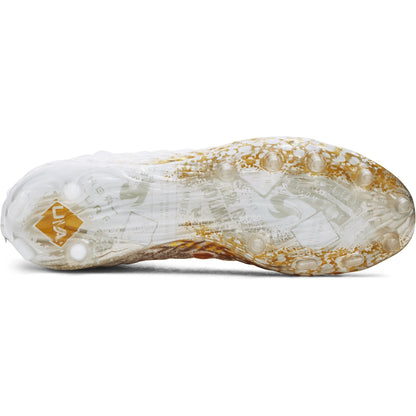 Under Armour Womens Spotlight Clone MC - White Metallic Faded Gold