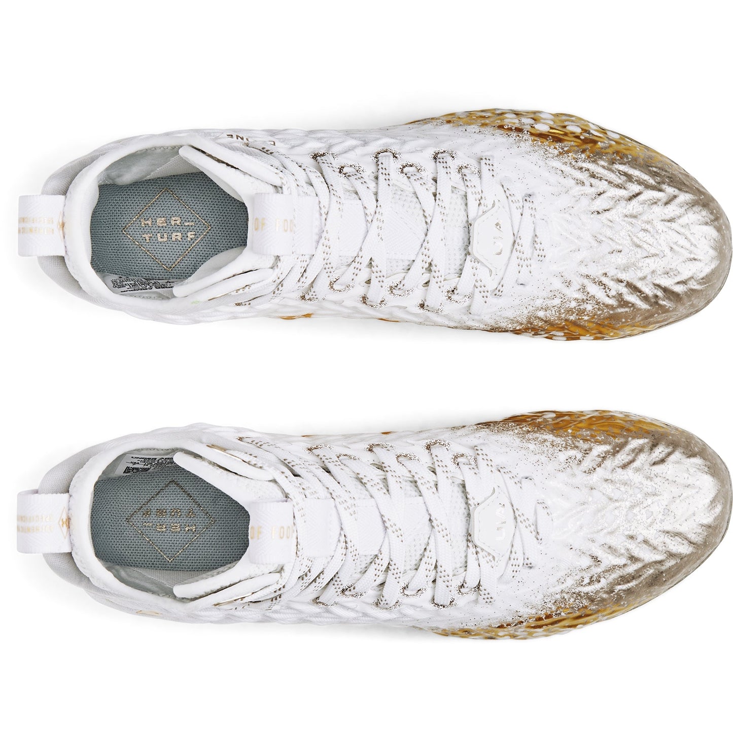 Under Armour Womens Spotlight Clone MC - White Metallic Faded Gold