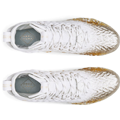 Under Armour Womens Spotlight Clone MC - White Metallic Faded Gold