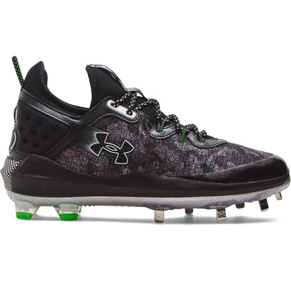 Under Armour Mens Harper 8 Low ST Metal Baseball Cleats - Black/Silver
