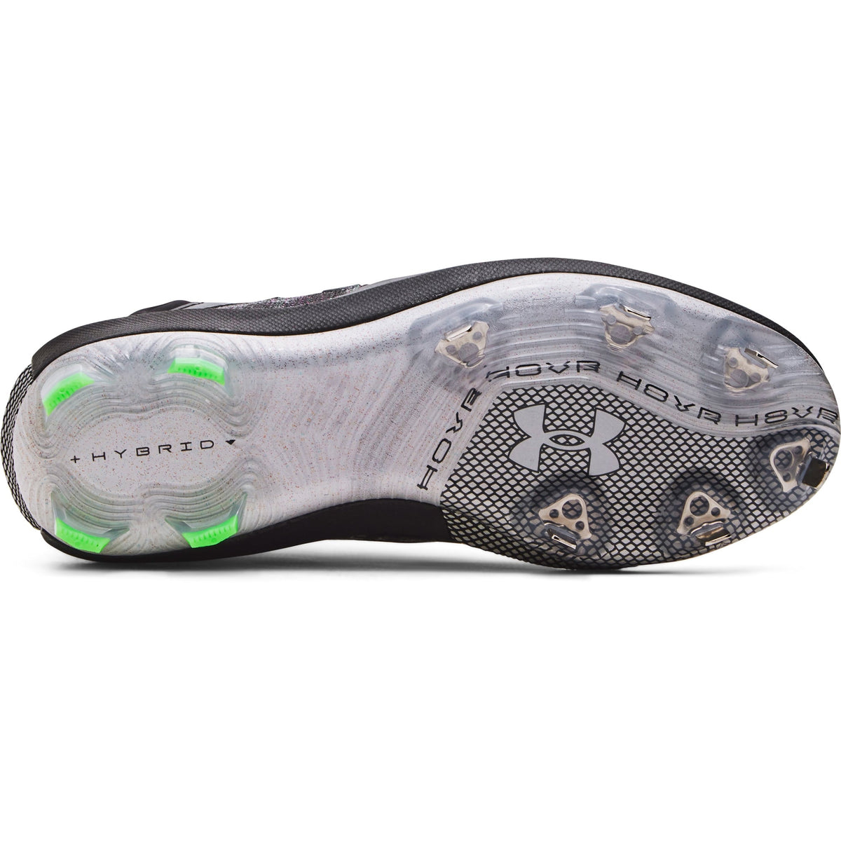 Under Armour Mens Harper 8 Low ST Metal Baseball Cleats - Black/Silver