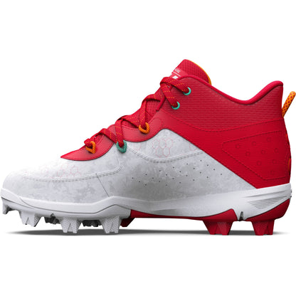 Under Armour Grade School Youth Harper 8 Mid RM Jr - Red/White