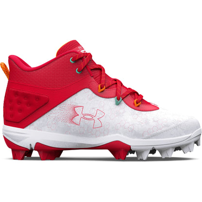Under Armour Grade School Youth Harper 8 Mid RM Jr - Red/White