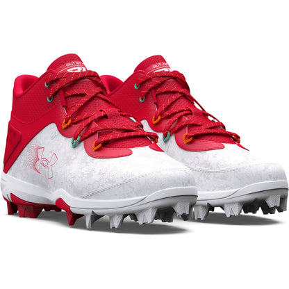 Under Armour Grade School Youth Harper 8 Mid RM Jr - Red/White