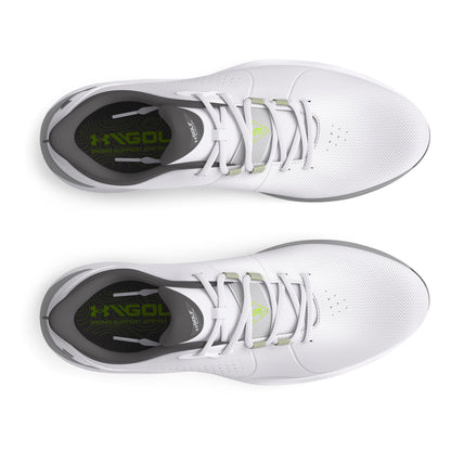 Under Armour Mens Drive Pro Golf - White/Metallic Gun Metal