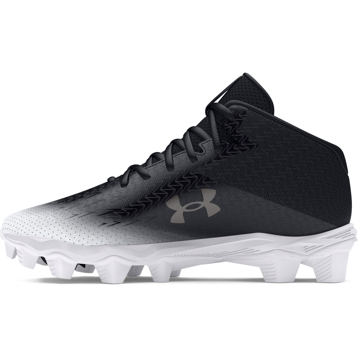 Under Armour Mens Spotlight Franchise 4 RM Wide - Black/White/Metallic Gun Metal