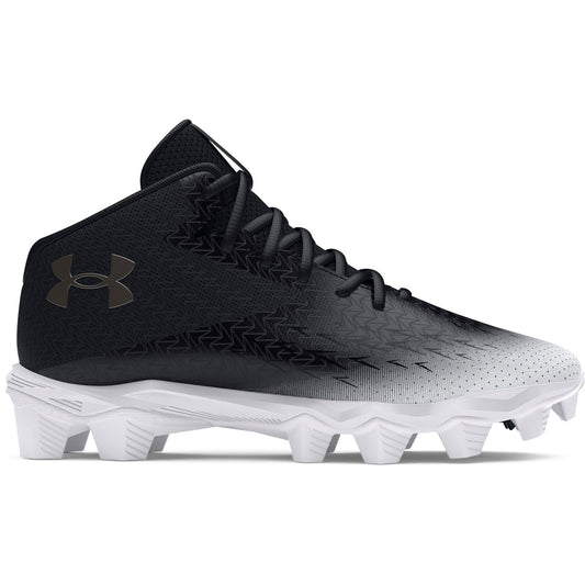 Under Armour Mens Spotlight Franchise 4 RM Wide - Black/White/Metallic Gun Metal