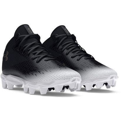 Under Armour Mens Spotlight Franchise 4 RM Wide - Black/White/Metallic Gun Metal