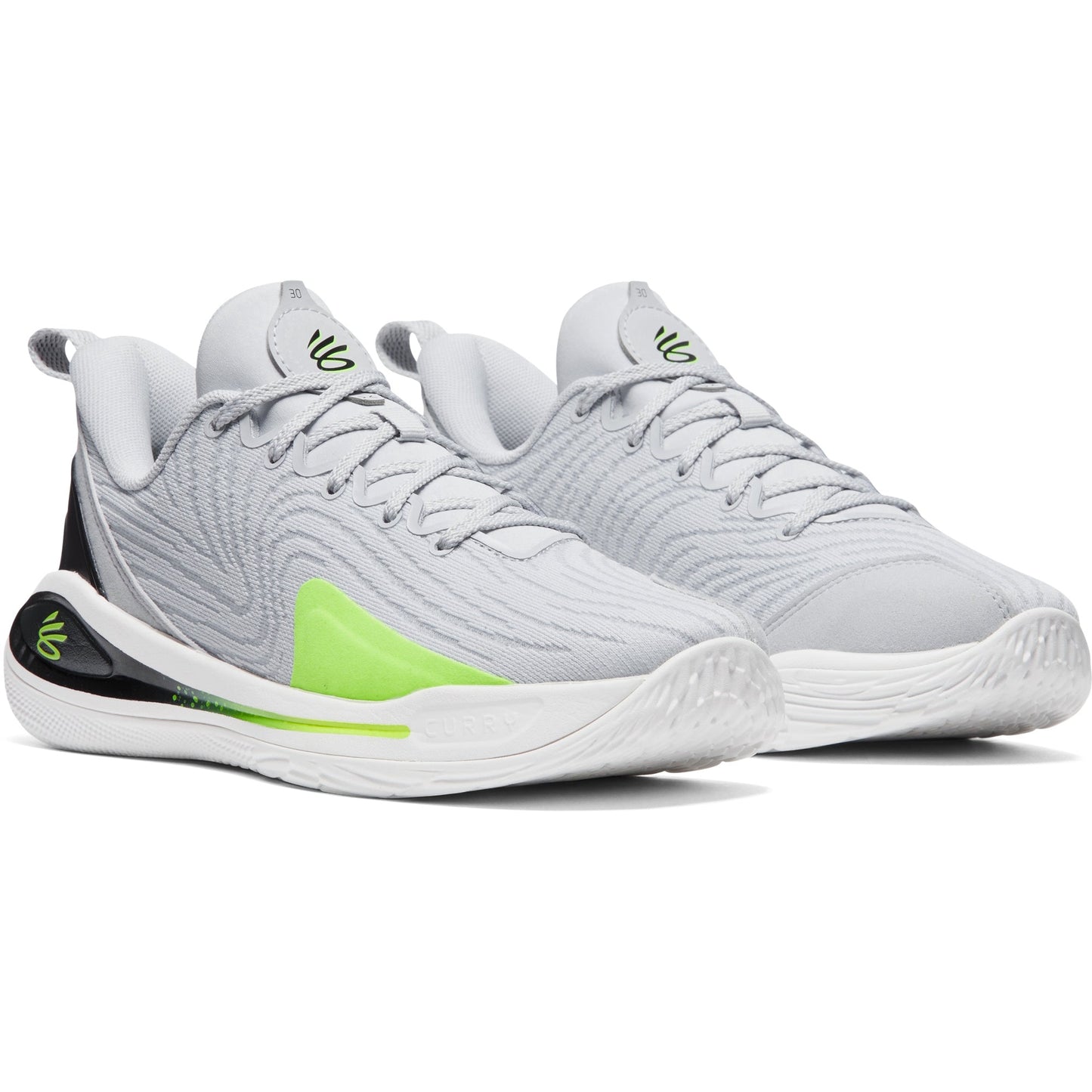 Under Armour Grade School Curry 12 Anti Gravity - Halo Gray/Black/High Vis Yellow