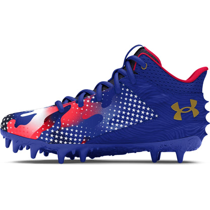 Under Armour Grade School Blur Select MC - Royal/Metallic Gold