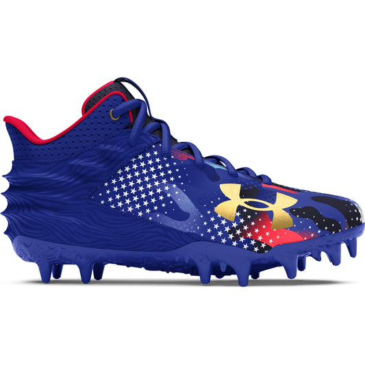Under Armour Grade School Blur Select MC - Royal/Metallic Gold