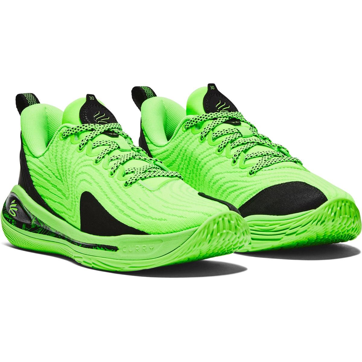 Under Armour Grade School Curry 12 - Black/Hyper Green