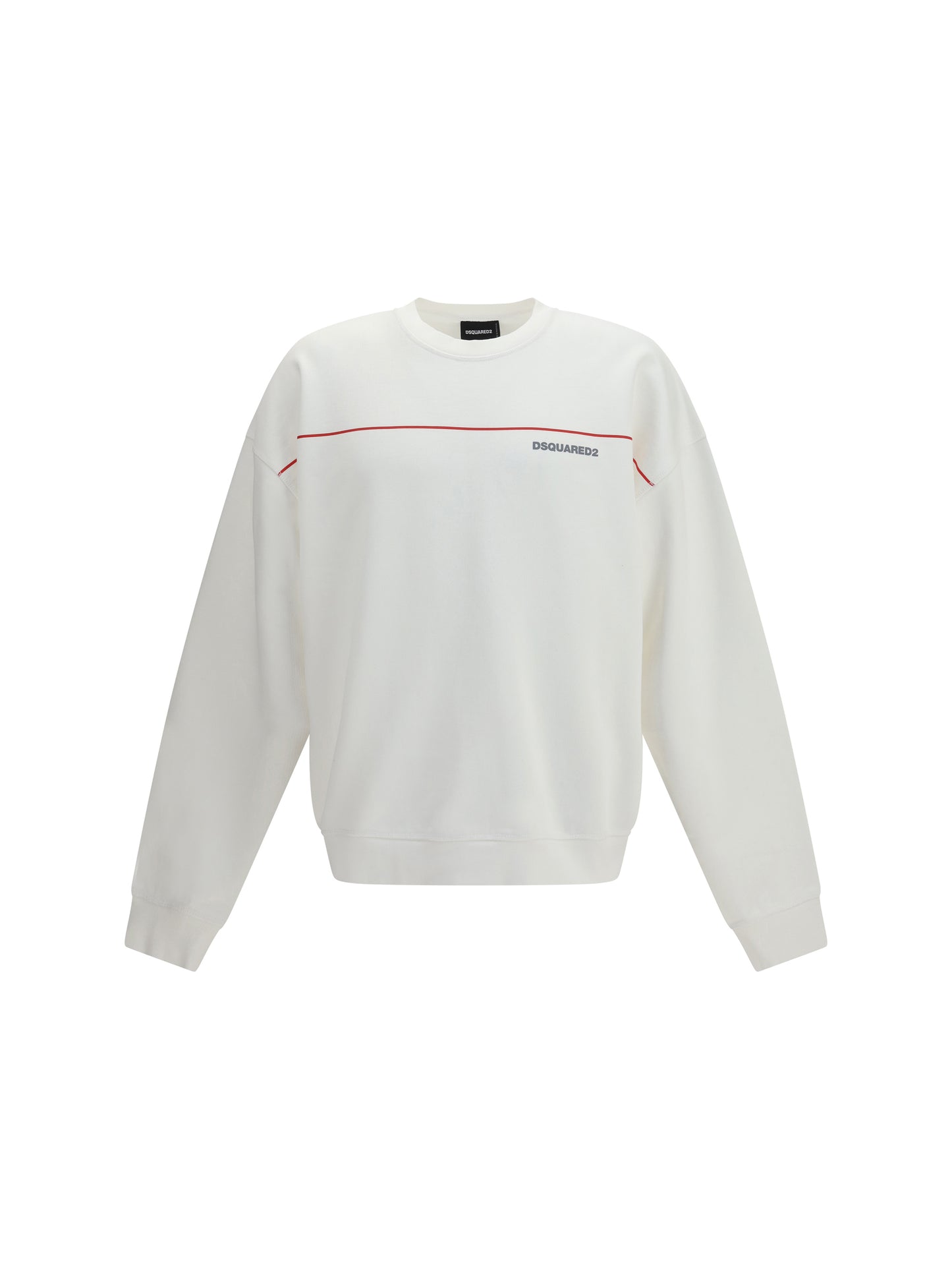 Cotton Crew Neck Sweatshirt White