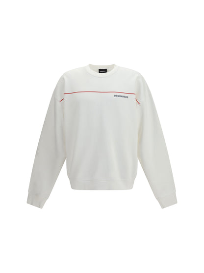 Cotton Crew Neck Sweatshirt White