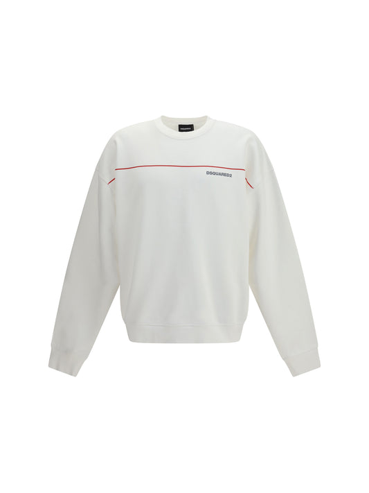 Cotton Crew Neck Sweatshirt White