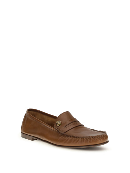 Leather Loafers Rovere-Gold