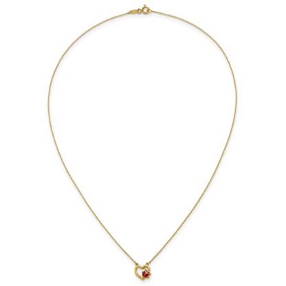 14K Gold Lady Bug Necklace
