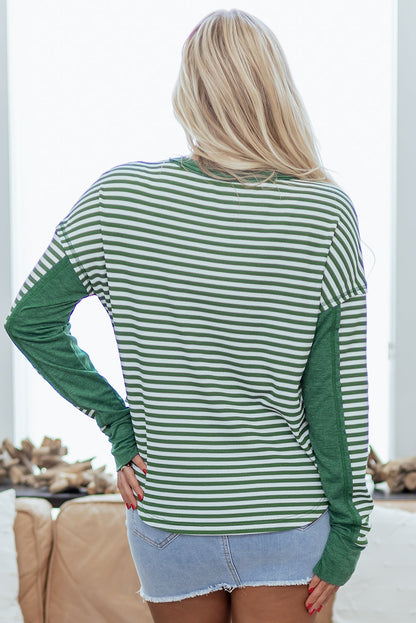 Threaded Pear Laurel Drop Shoulder Casual Top