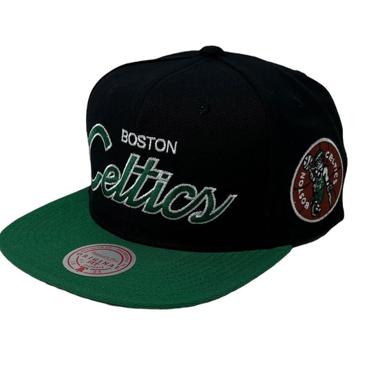 Men's Mitchell & Ness NBA Team Script 2.0 Snapback Hwc Celtics