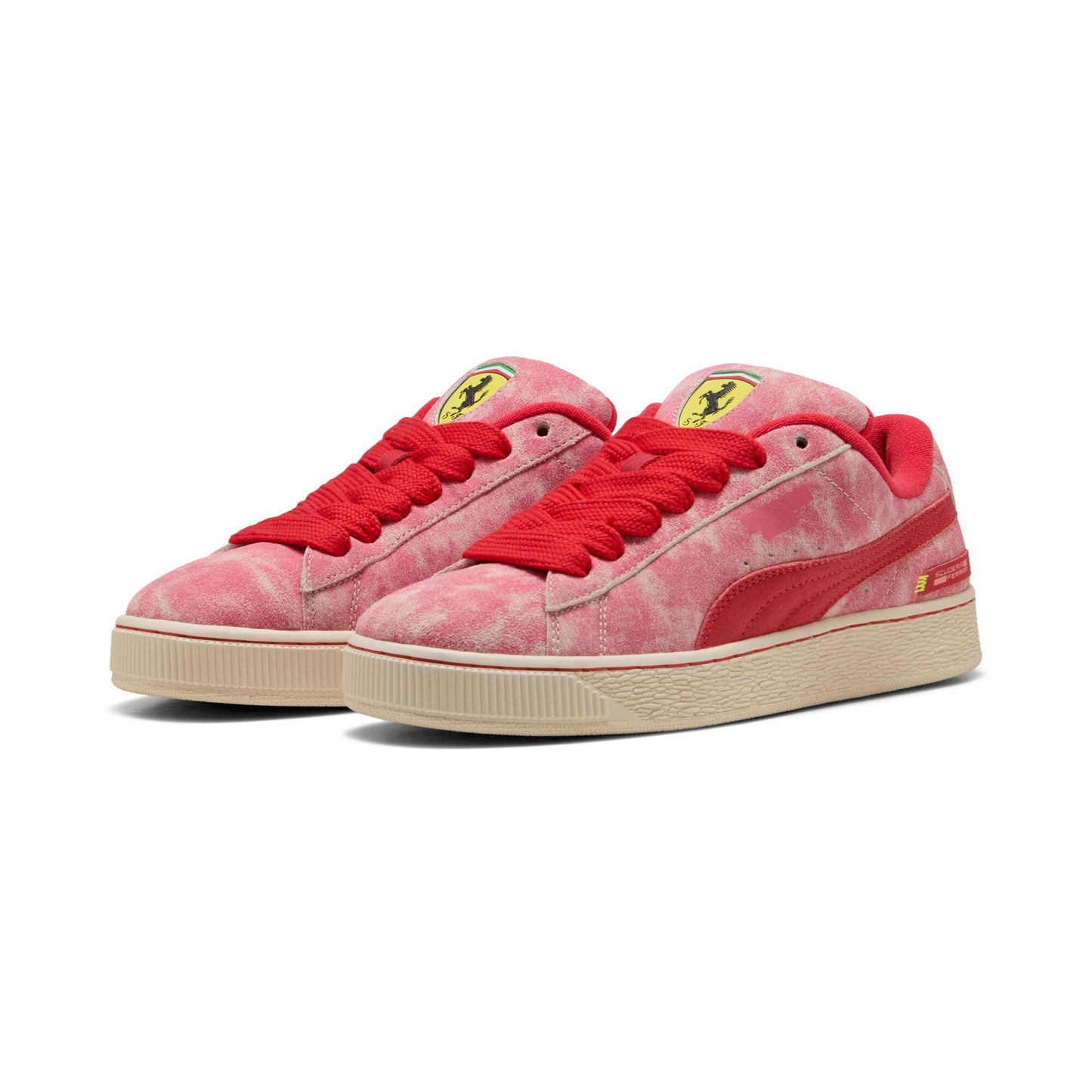 Puma Mens Scuderia Ferrari X Suede XL Desert Sun Pack Rosso Corsa