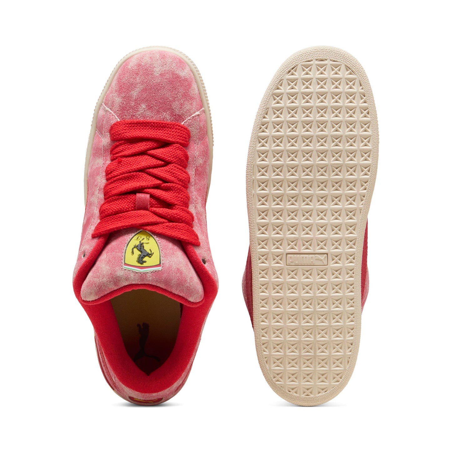 Puma Mens Scuderia Ferrari X Suede XL Desert Sun Pack Rosso Corsa