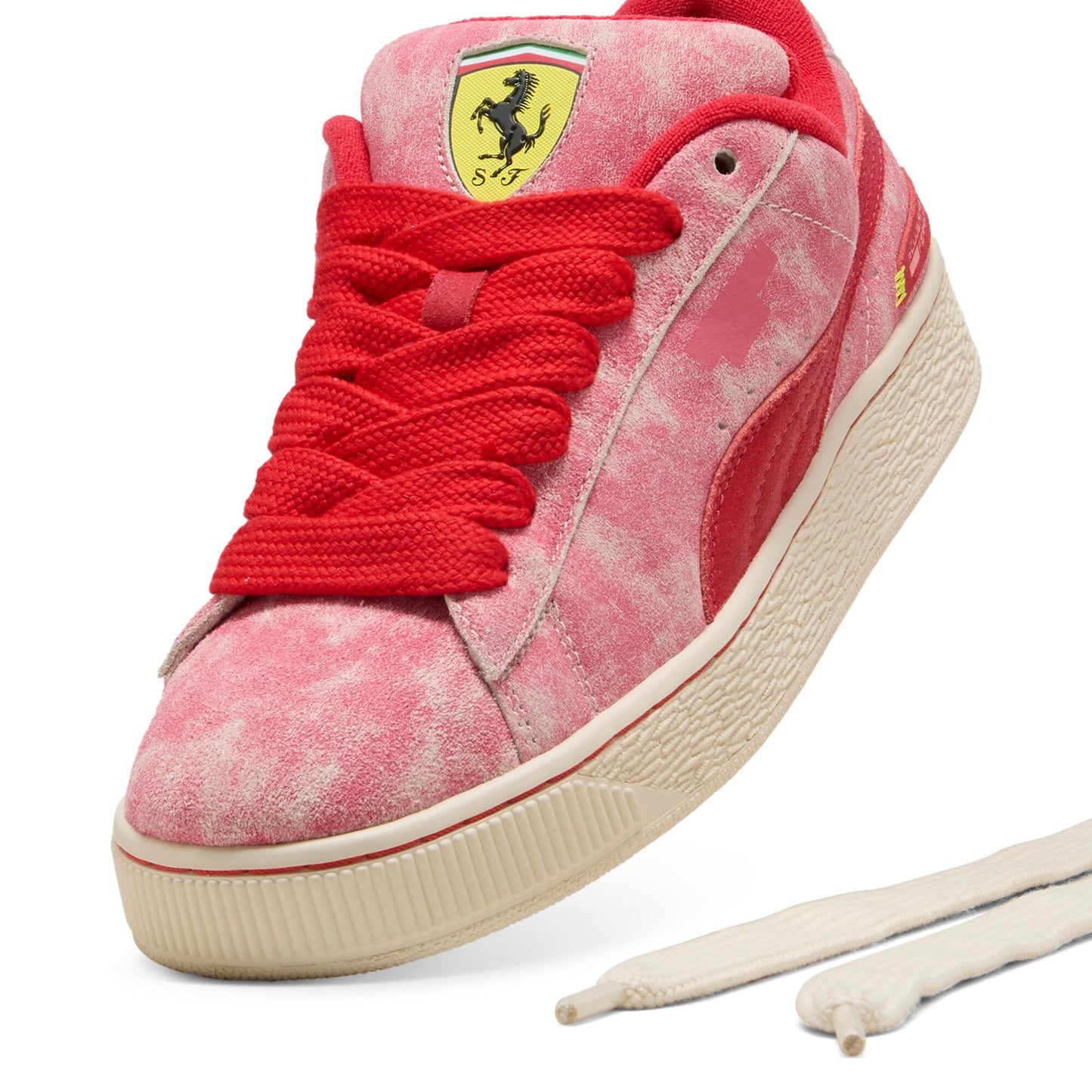Puma Mens Scuderia Ferrari X Suede XL Desert Sun Pack Rosso Corsa