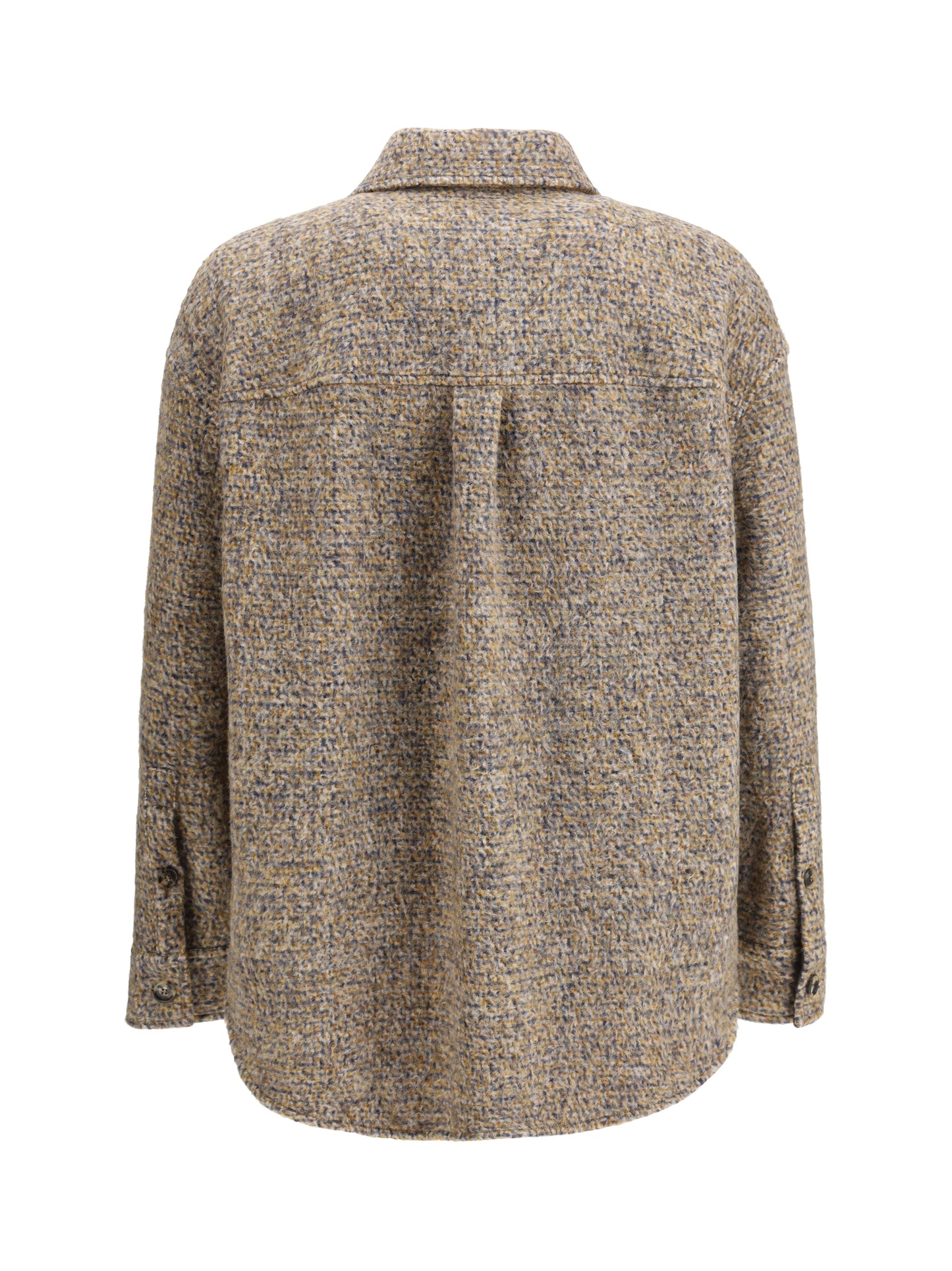Overshirt Mélange Wool Beige/Blue