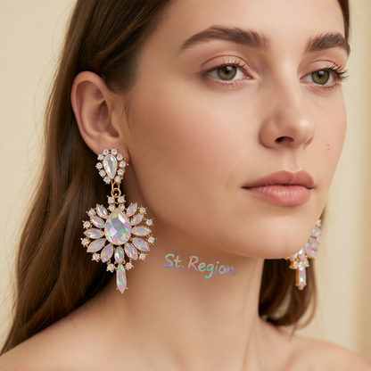 Crystal & Cubic Zirconia Teardrop Earrings