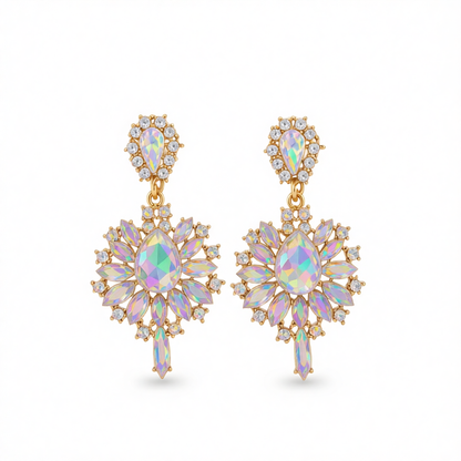 Crystal & Cubic Zirconia Teardrop Earrings