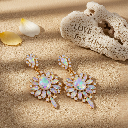 Crystal & Cubic Zirconia Teardrop Earrings